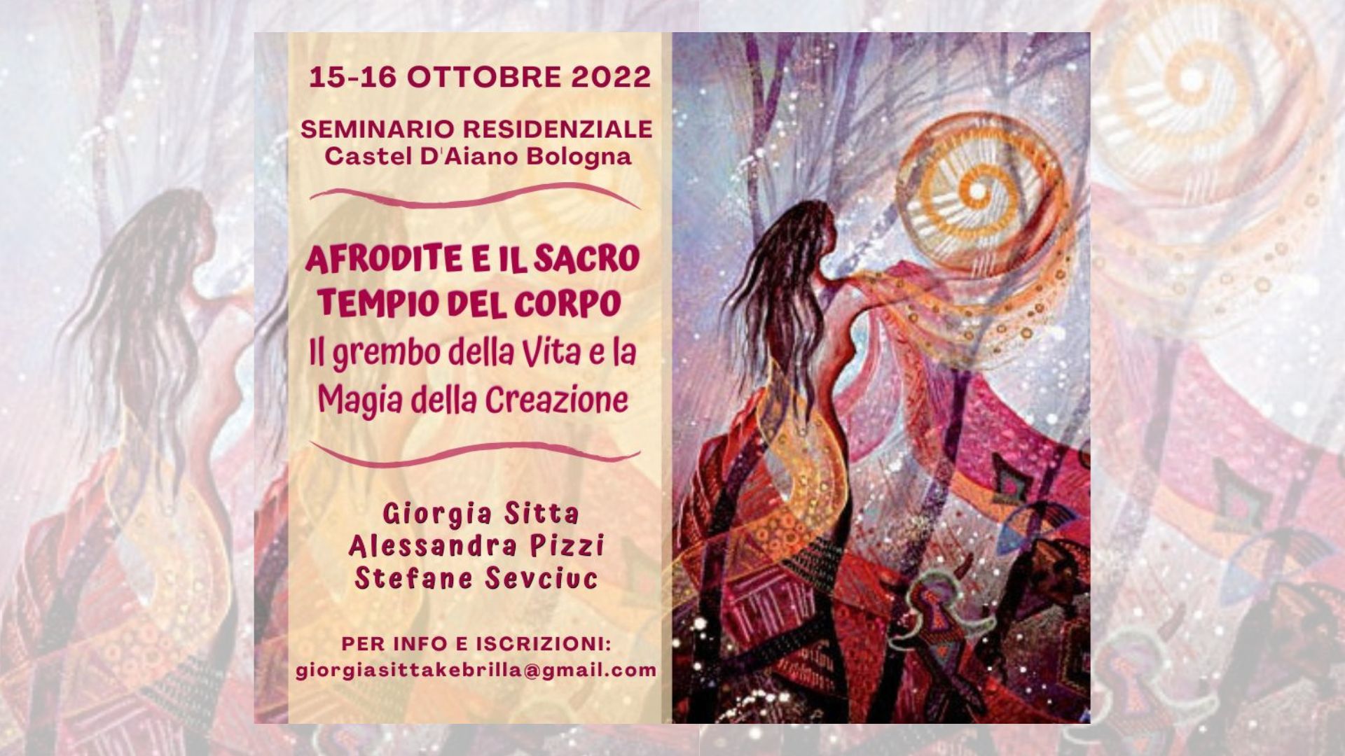 Castel d'Aiano (BO): Afrodite e il Sacro Tempio del Corpo