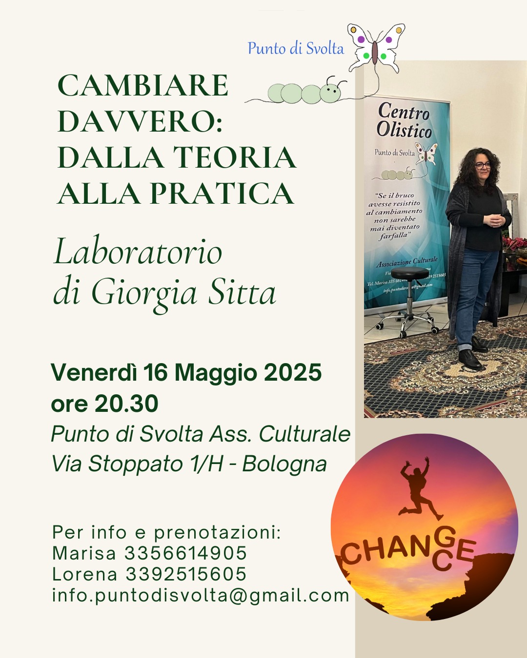 Bologna, Laboratorio: "Cambiare davvero: dalla teoria alla pratica"