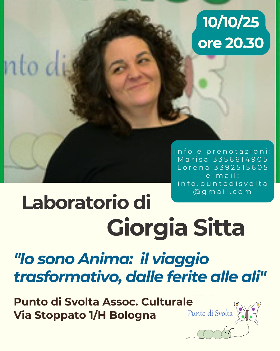 Bologna, Laboratorio: "Io sono Anima, il viaggio trasformativo, dalle ferite alle ali"