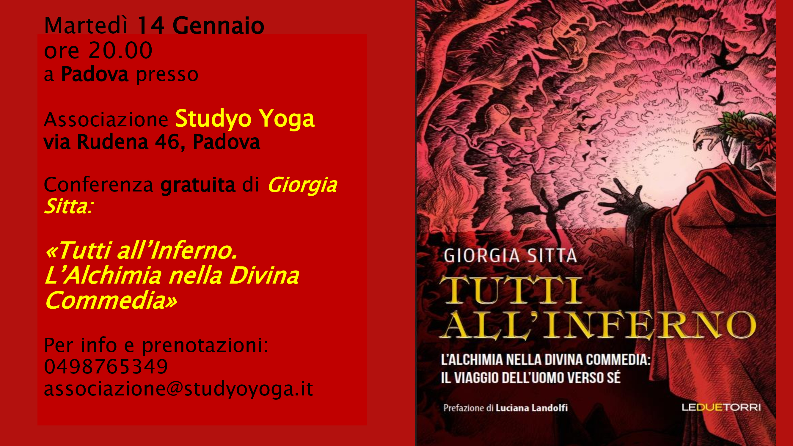 Padova. "Tutti all'inferno. L'Alchimia nella Divina Commedia"
