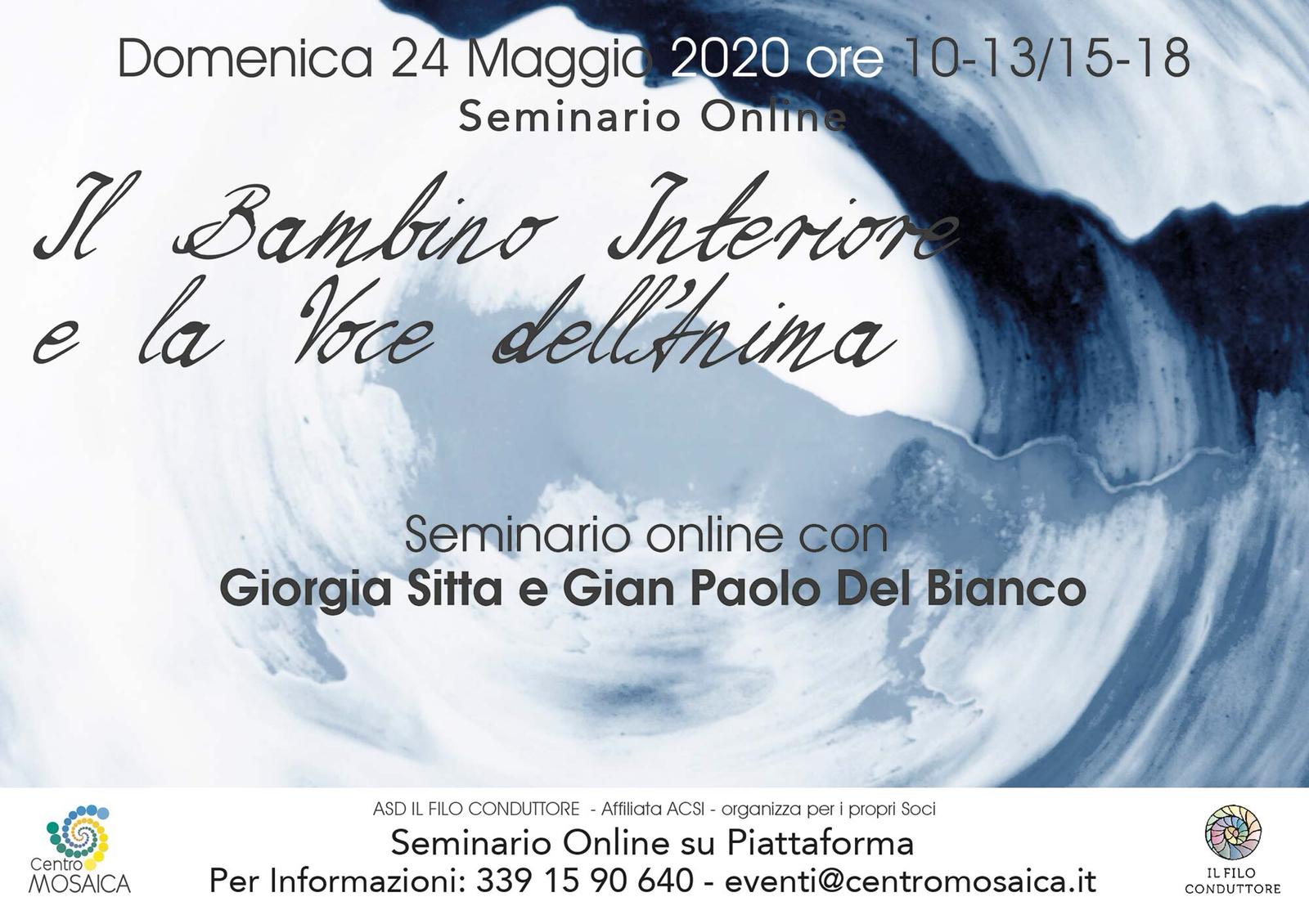 Seminario online "Il Bambino Interiore e la Voce dell'Anima"
