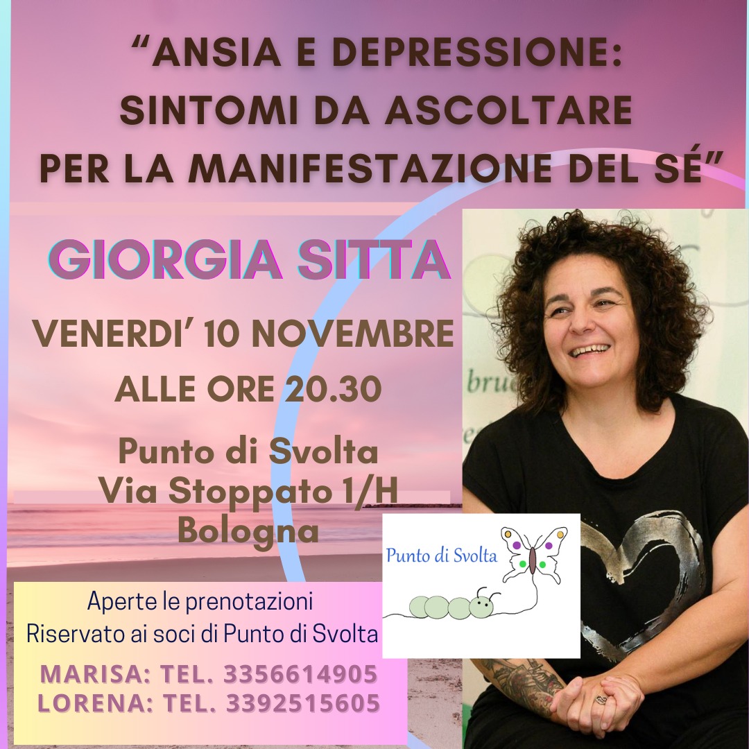 Bologna: "Ansia e Depressione, sintomi da ascoltare per la manifestazione del Sé"